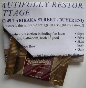 Card/chocolate holder made from A4 sheet by recycled.co.nz